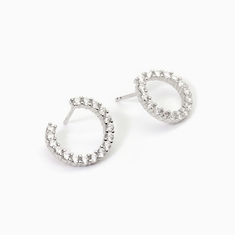 Orecchini in argento con zirconiFUTURISTA