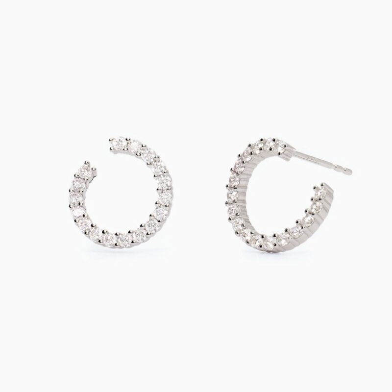 Orecchini in argento con zirconiFUTURISTA